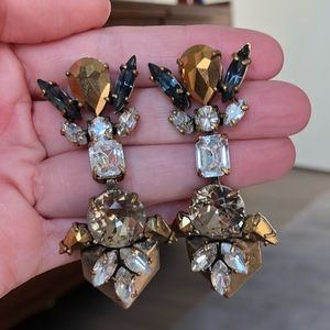 Beautiful gold and silver J. Crew earrings